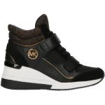 Zwarte Koeienleren Michael Kors MICHAEL Wedge sneakers  in 38 met Hakhoogte 7cm tot 9 cm met Klittenbandsluitingen voor Dames 