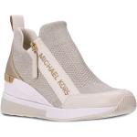 Zandbeige Rubberen Michael Kors MICHAEL Gebreide Wedge sneakers met Ritssluitingen in de Sale voor Dames 