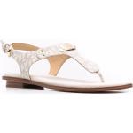 Witte Rubberen Michael Kors MICHAEL Platte sandalen met Gespsluiting voor Dames 