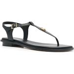 Zwarte Rubberen Michael Kors MICHAEL Platte sandalen met Gespsluiting voor Dames 