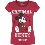 Mickey & Minnie Mouse Original T-shirt rood gemêleerd Vrouwen - Officieel & gelicentieerd merch