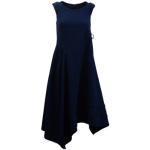Casual Blauwe Kanten HIGH Mouwloze jurken  in maat M Midi / Kuitlang asymmetrische voor Dames 