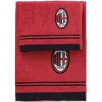Rode Badstoffen A.C. Milan Handdoeken sets  in 60x100 2 stuks 