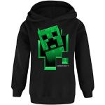 Minecraft Hoodie Boys Kids Gamer Black Creeper Inside Hooded Jumper 9-10 jaar