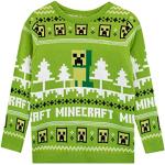 Groene Minecraft Gebreide Kinder hoodies  in maat 134 voor Jongens 