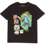 Minecraft Steve and Friends T-shirt voor jongens, zwart., 14-15 ans