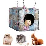 MINGZE Kattennest, Creatief Luxe Warm Zacht Hangmat Voor Klein Dier Ferret Rat Cavia Hamster Chinchilla Eekhoorn Totoro Konijn Kooi Huis Bed House Slaapzak (blauw)