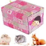 MINGZE Kattennest, Creatief Luxe Warm Zacht Hangmat Voor Klein Dier Ferret Rat Cavia Hamster Chinchilla Eekhoorn Totoro Konijn Kooi Huis Bed House Slaapzak (rood)