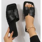 Paarse PVC Platte sandalen  voor de Zomer met Instap voor Dames 