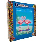 Ministeck 37319 - Mozaïek afbeelding Flamingo's, ca. 26 x 33 cm groot wasbord met ca. 850 kleurrijke steentjes, knijpplezier voor kinderen vanaf 4 jaar.