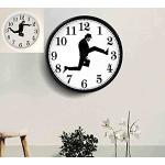 Ministry of Silly Walks Clock, Silly Walk Wall Clock, Funny Walking Silent Mute Clock for Living Room DéCor, British Comedy Wall Clock, for Comedian Home DéCor (Black)
