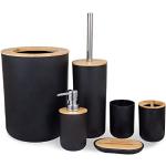 Moderne Zwarte Polypropyleen WC Borstels met motief van Bamboe 
