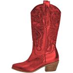 Cowboy Rode Halfhoge laarzen Blokhakken  in maat 42 voor Dames 