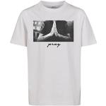 Mister Tee Jongens Kids Pray T-shirt, wit, 110/116 cm