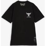 Mitchell & Ness Tee Shirt Bulls Shiny Emb Logo Zwart/zilverkleur Heren xs male