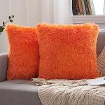 Oranje Polyester Decoratieve kussenhoezen  in 40x40 2 stuks 