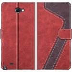 Rode Siliconen Samsung Galaxy Note 2 hoesjes type: Flip Case Sustainable 