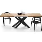 Rustice Zwarte Melamine Mobili Fiver Uitschuifbare tafels voor 10 personen Sustainable 