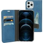 Staalblauwe Mobiparts Max Steel iPhone 12 Pro hoesjes type: Wallet Case 