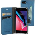 Staalblauwe Mobiparts iPhone 7 hoesjes type: Wallet Case 
