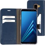 Blauwe Mobiparts Samsung Galaxy A8 hoesjes 2018 type: Wallet Case 