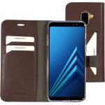 Bruine Mobiparts Samsung Galaxy A8 hoesjes 2018 type: Wallet Case 