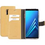 Gouden Mobiparts Samsung Galaxy A8 hoesjes 2018 type: Wallet Case 