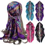 Multicolored Zijden Paisley Damessjaals  voor de Lente 