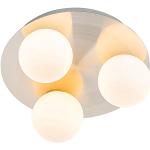 Moderne Glazen Dimbare Qazqa G9 Plafondlamp met 3 lichtbronnen in de Sale Black Friday 