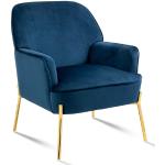 Moderne Blauwe Fluwelen Gestoffeerde Design stoelen Sustainable 