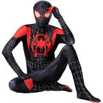 MODRYER Spiderman Kostuum Avengers Miles Morales Cosplay Jumpsuit Unisex Superheld Onesies Halloween Party Fancy Dress Kleding Lycra Spandex Zentai (Volwassenen/M/170cm, Miles Morales)