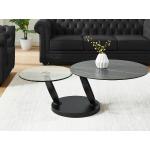 Zwarte marmeren Vente-unique Design salontafels 