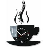 Moderne Zwarte Design klokken met motief van Koffie 