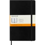 Moleskine Notebook L/A5/QP616 Classic Notebook, Large, Ruled, Zwart, Soft Cover (5 X 8.25 cm)