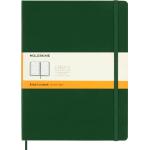 Moleskine Classic Ruled Paper Notebook, Hard Cover and Elastic Closure Journal, Color Myrtle Green, Size Extra Large 19 x 25 cm, 192 Pages