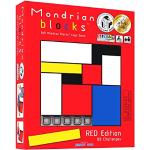 Mondrian Blocks - Red Edition (Parents’ Choice Award Winner) - Brain Teaser STEM Puzzle Game, Compact Travel Game on Board, Red Edition