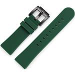 TW Steel Marc Cobel-armband, horlogeband, siliconen, 22 mm, met zwarte sluiting, donkergroen, Riemen.