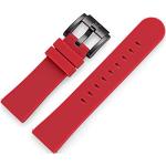 TW Steel Marc Cobile Horlogeband Horlogeband Horlogeband Siliconen 22 MM met zwarte sluiting, rood, Riemen.