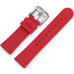 TW Steel Marc Cobler Horlogebandje, silicone, 22 mm, met stalen sluiting, rood, Riemen.