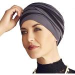 Christine Headwear Shanti-tulband, haarband voor dames, blauw/zwart, één maat