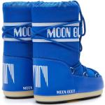 Blauwe Polyester Moon Boot Platte laarzen  in maat 34 met Ronde neuzen voor Kinderen 