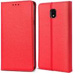 Rode Siliconen Samsung Galaxy J3 hoesjes 2018 type: Flip Case 