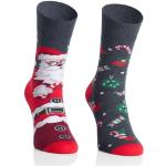 More Kleurrijke grappige sokken met motief voor heren en dames - grappige, veelkleurige, gekke uniseks sokken - Crazy Pattern sokken - 1 paar, Grijs/Kerstman, 35/38 EU