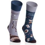 More Sokken die niet overeenkomen, kleurrijke kuitsokken van katoen, grappig kerstmotief, meerkleurige Crazy Pattern sokken, vreemde sokken voor mannen, 1 paar, grijs/koffie., 39/41 EU
