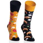 More Kleurrijke grappige sokken met motief voor heren en dames - grappig, meerkleurig, gekke uniseks sokken - Crazy Pattern sokken - 1 paar, zwart/pizza, 43-46 EU