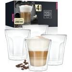 Transparante Glazen dubbelwandige Koffiekopjes & koffiemokken met motief van Koffie 
