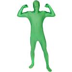 Groene Stretch Morphsuits  in maat L met motief van Halloween 