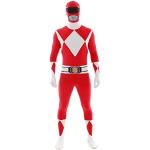 Rode Stretch Power Rangers Morphsuits  in maat XL voor Heren 