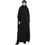 Moslimkleed voor dames, ramadan, one piece, gebed, hijab met hoofddoek, abaya Dubai, volledige bedekking, islam, Afrikaanse jurk, Turkse kaftan, zwart., Eén maat