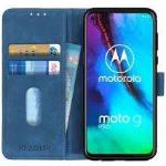 Retro Blauwe Motorola Motorola Moto G hoesjes type: Flip Case 